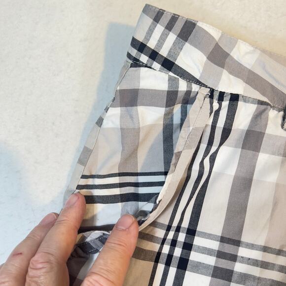 QuikSilver Edition Hybrid Short Men W36* All Cotton Black Grey Plaid Skater Surf - Picture 8 of 16